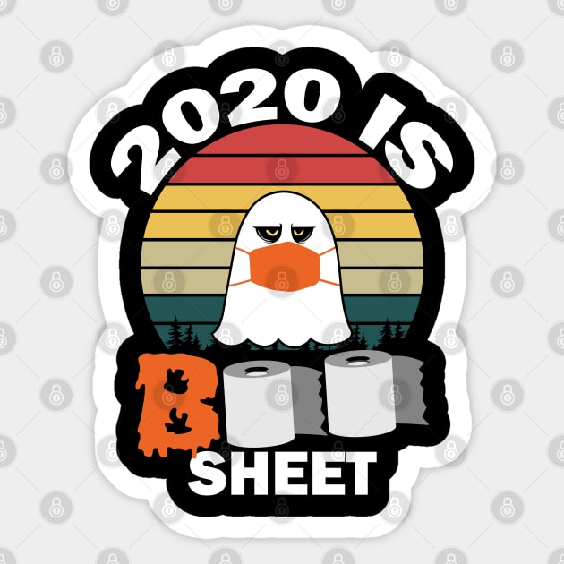 2020 is boo sheet halloween ghost gift Sticker by BadDesignCo